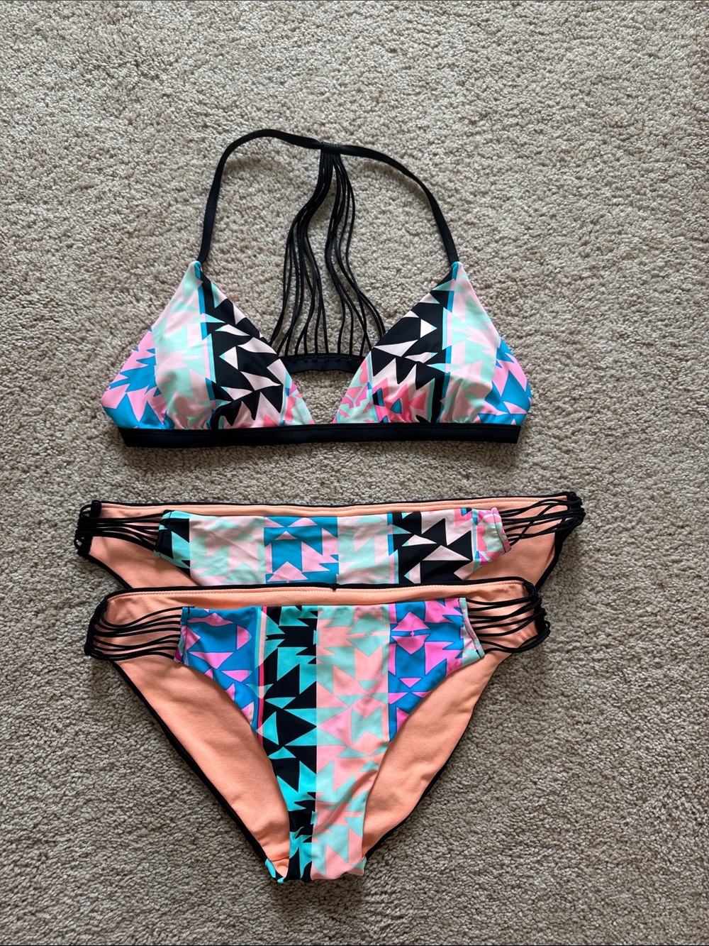 Cheeky Geometric Tribal Print Bikini